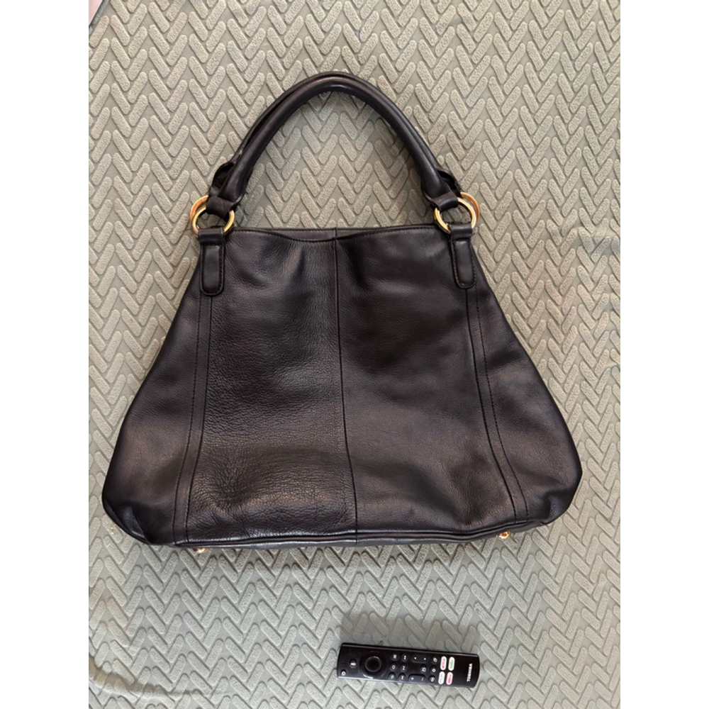G.I.L.I Quiet Luxury Large Roma Hobo Bag in Supple Black Leather Gold Hardware - Picture 5 of 11